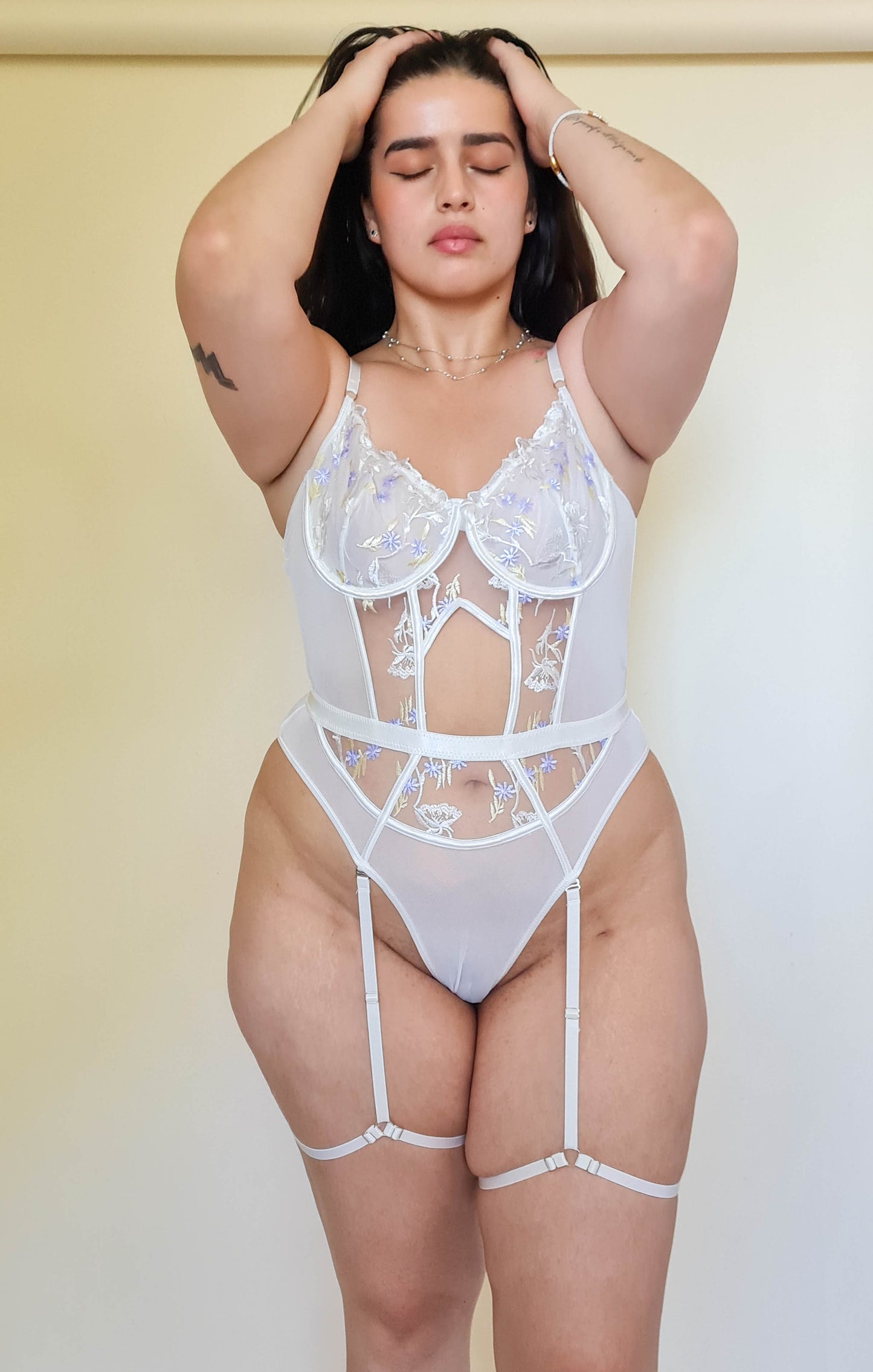 Bodysuit floral arnés