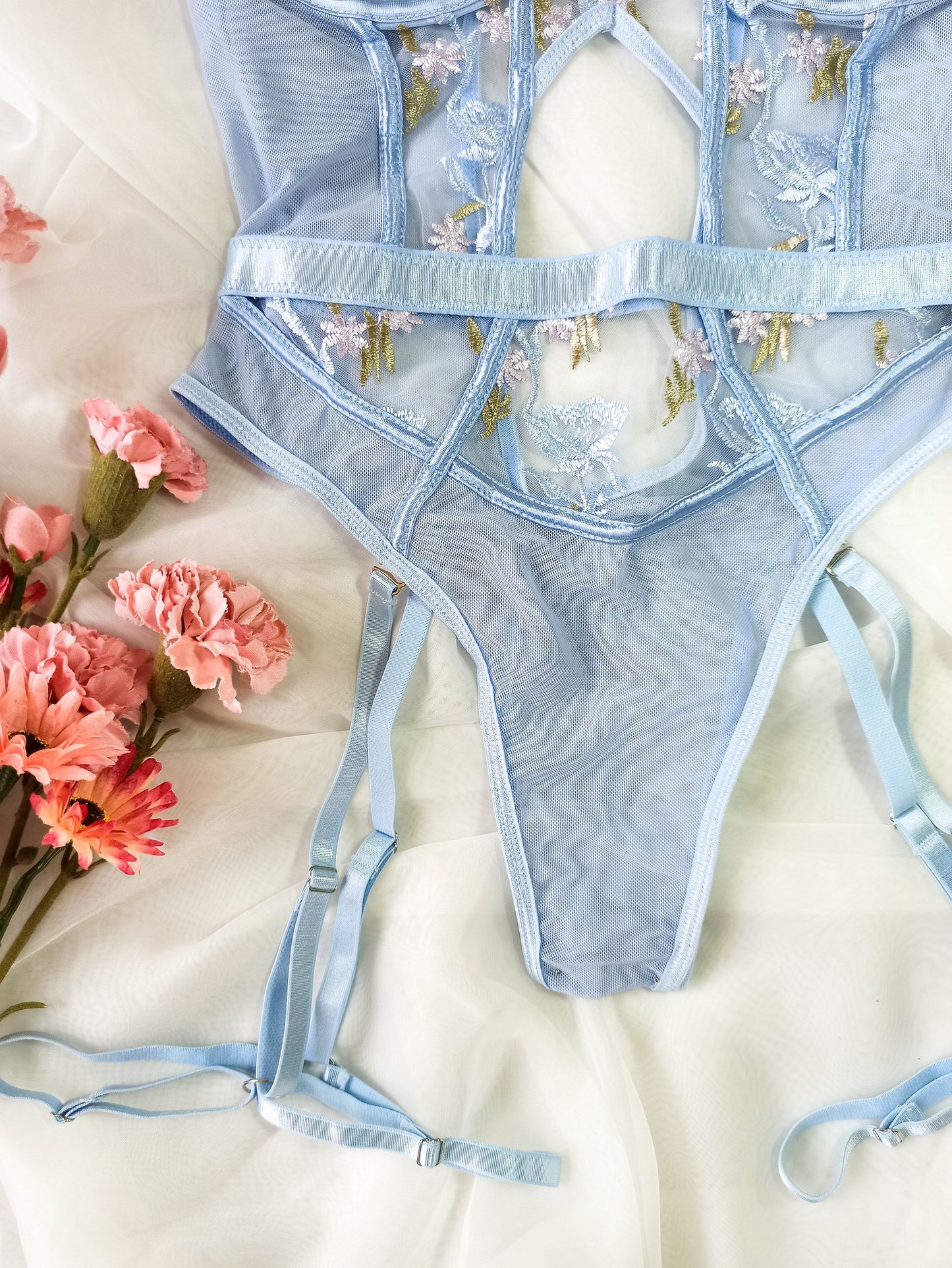 Bodysuit floral arnés