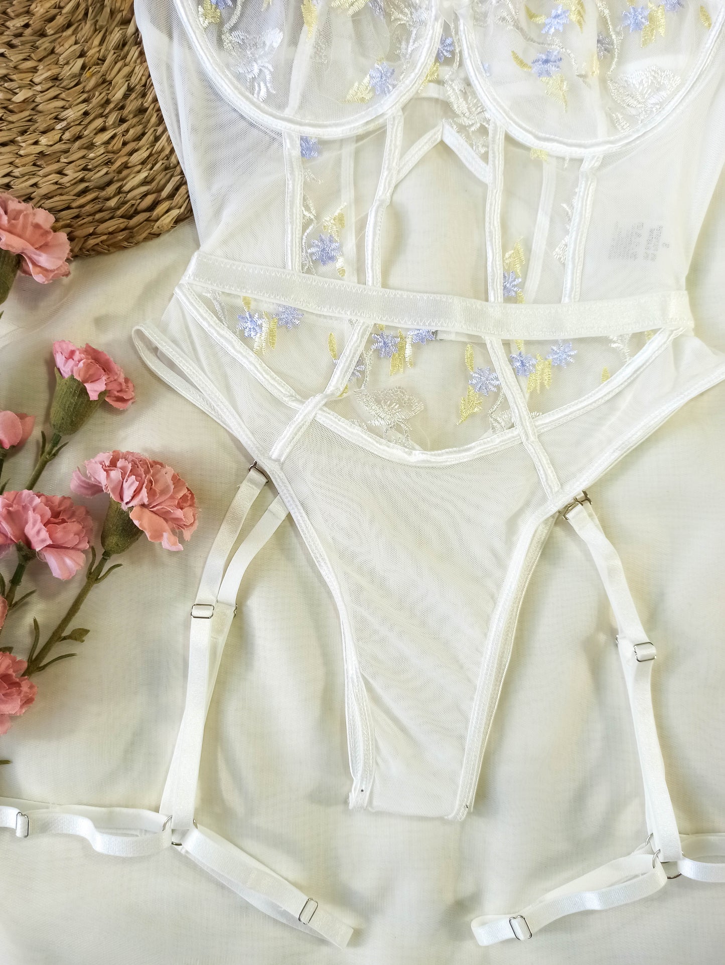 Bodysuit floral arnés