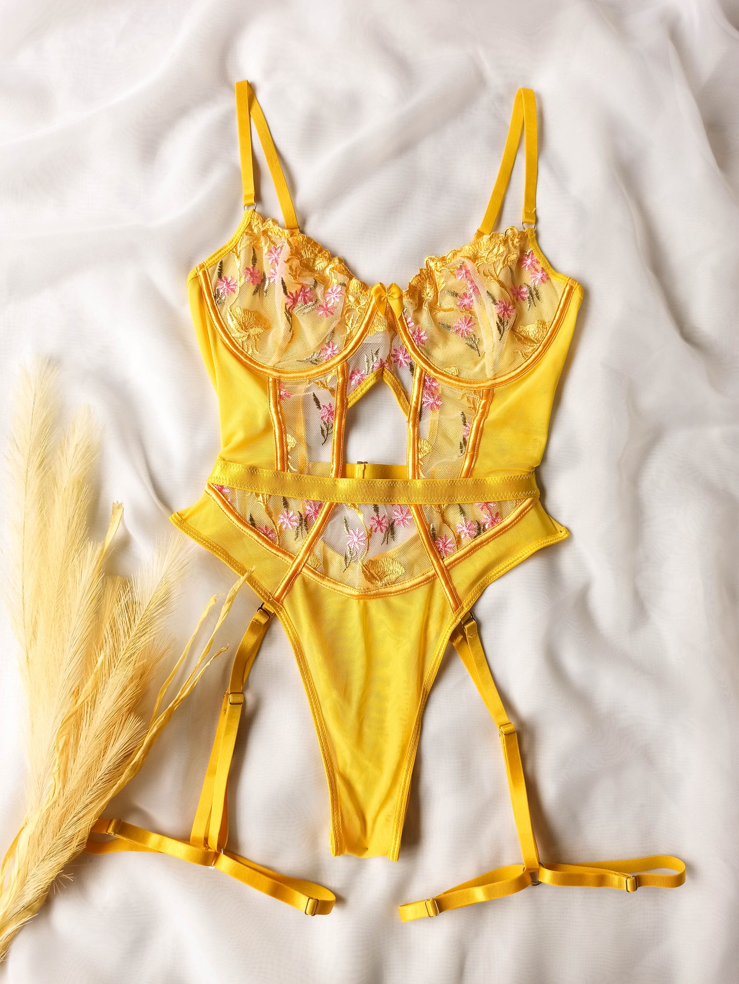 Bodysuit floral arnés