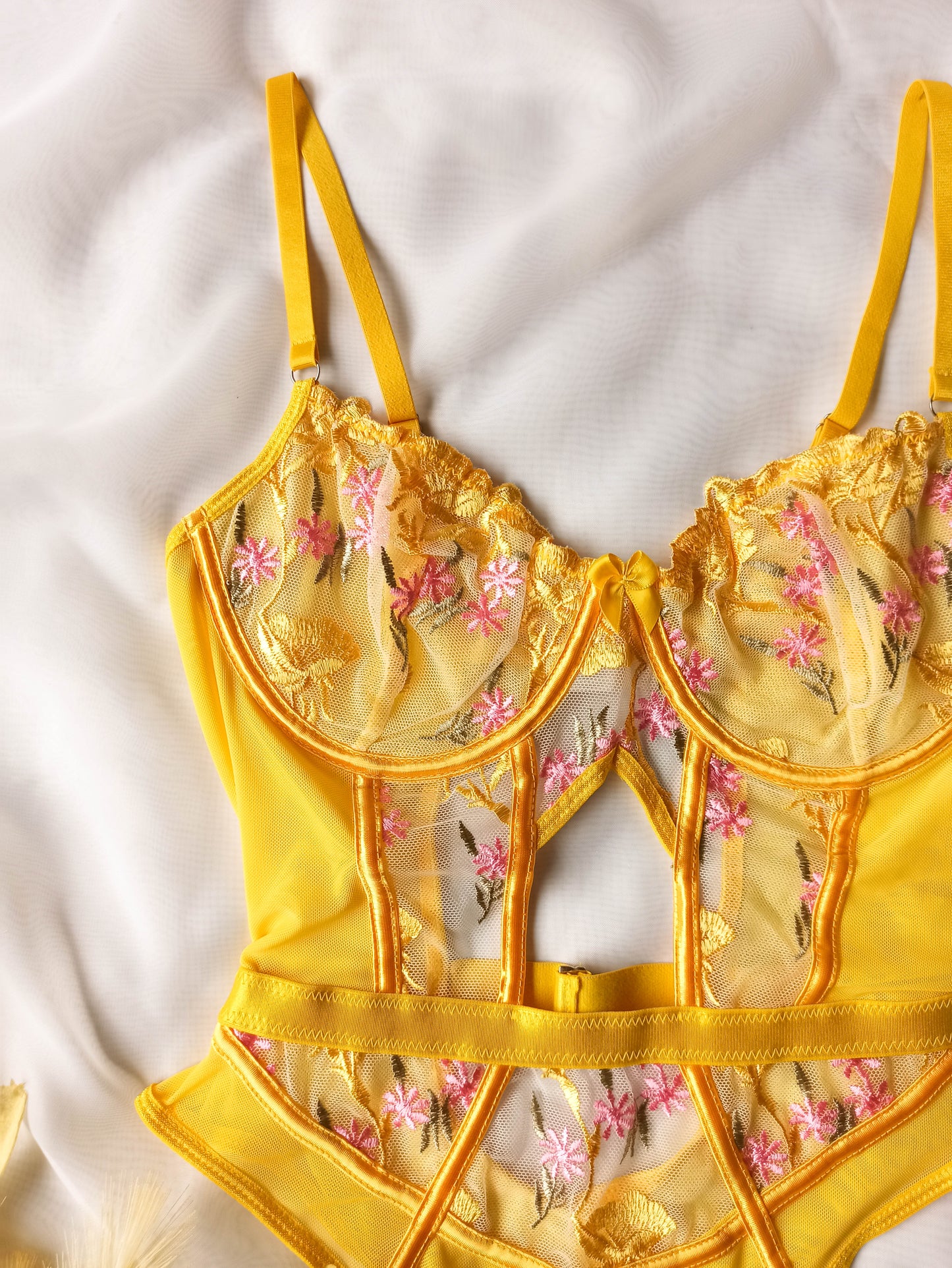 Bodysuit floral arnés
